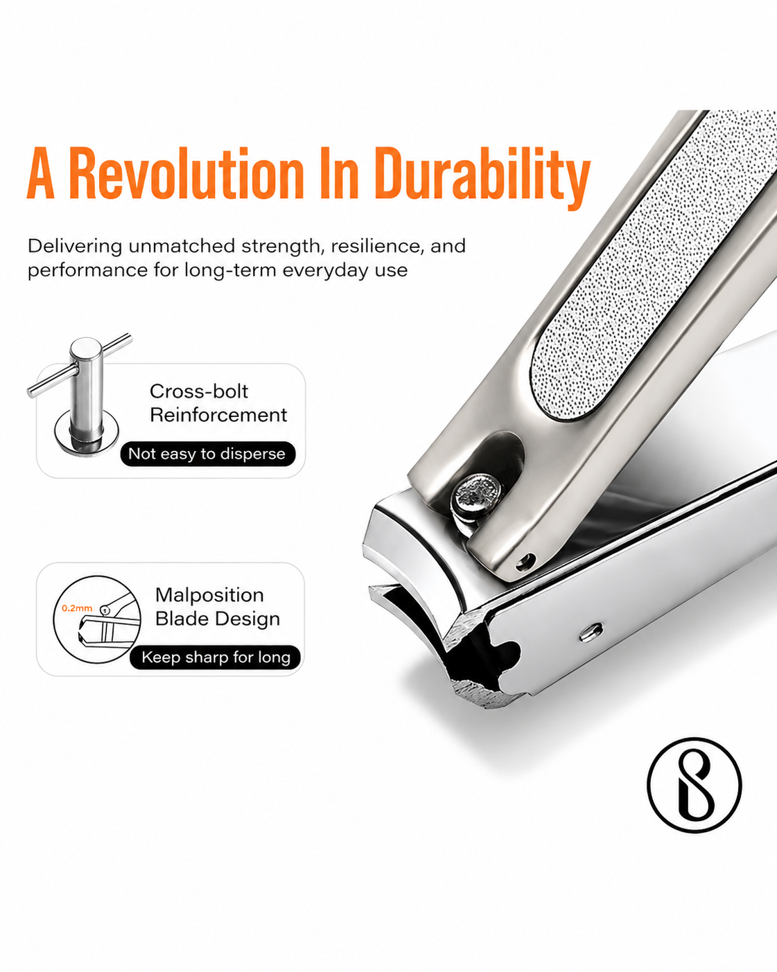 Beauté Secrets Nail Clippers with Nail File, Anti Splash Nail Clipper Set for Thick Nails,Medical Grade Stainless Steel Professional Nail Cutter,Sharp and Durable fingernail Clipper for Men and Women(Gold)