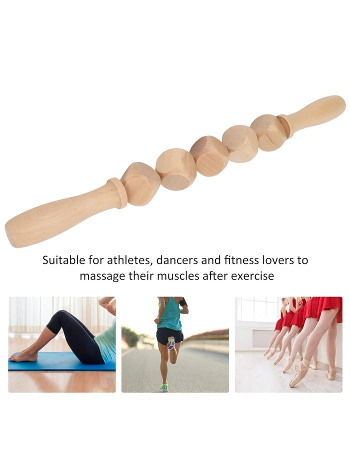 Beauté Secrets Wooden Anti Cellulite Massager & Lymphatic Drainage Massage Tool | Wood Therapy (Maderoterapia) Body Sculpting Tool