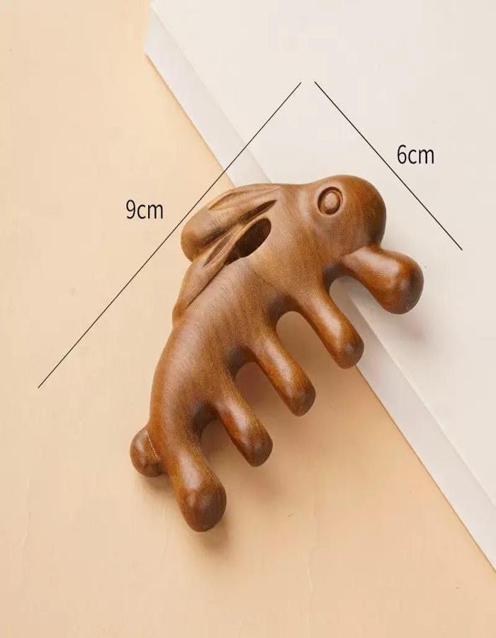 Beauté Secrets Wooden Scalp Massager for Hair Growth | Wood Head Scalp Massage Comb Tool – Gua Sha Hair Massager | Wooden Wide Tooth Comb Hair Massager | Head Massager for Scalp, Brown