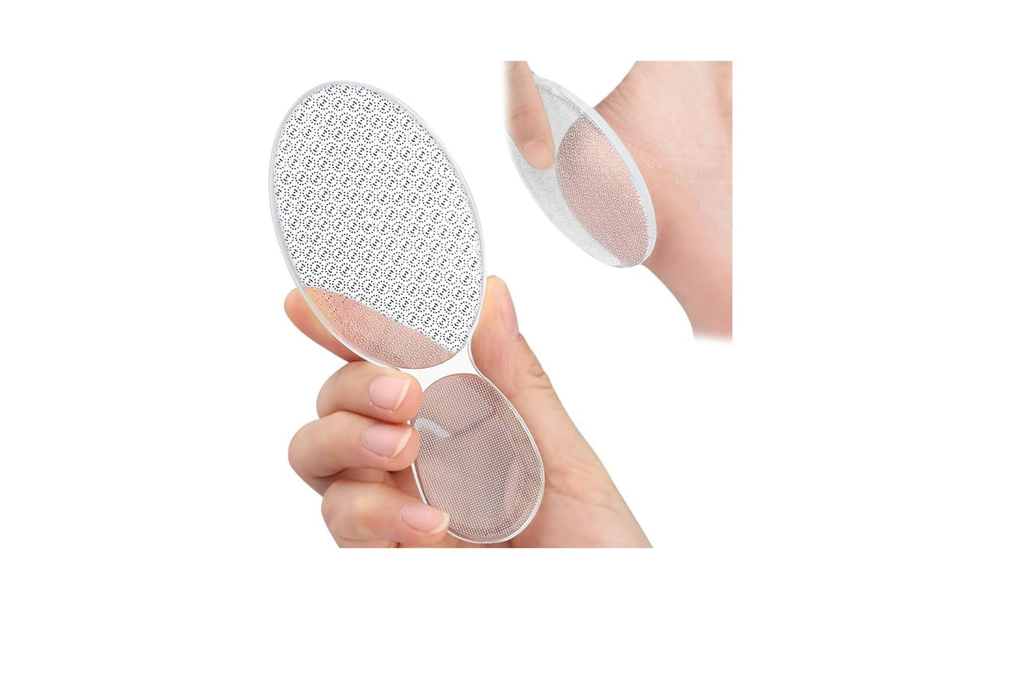 Beauté Secrets Glass Foot File, 8-Shaped Foot Scrubber for Dead Skin, Callus Remover, Heel Scrubber
