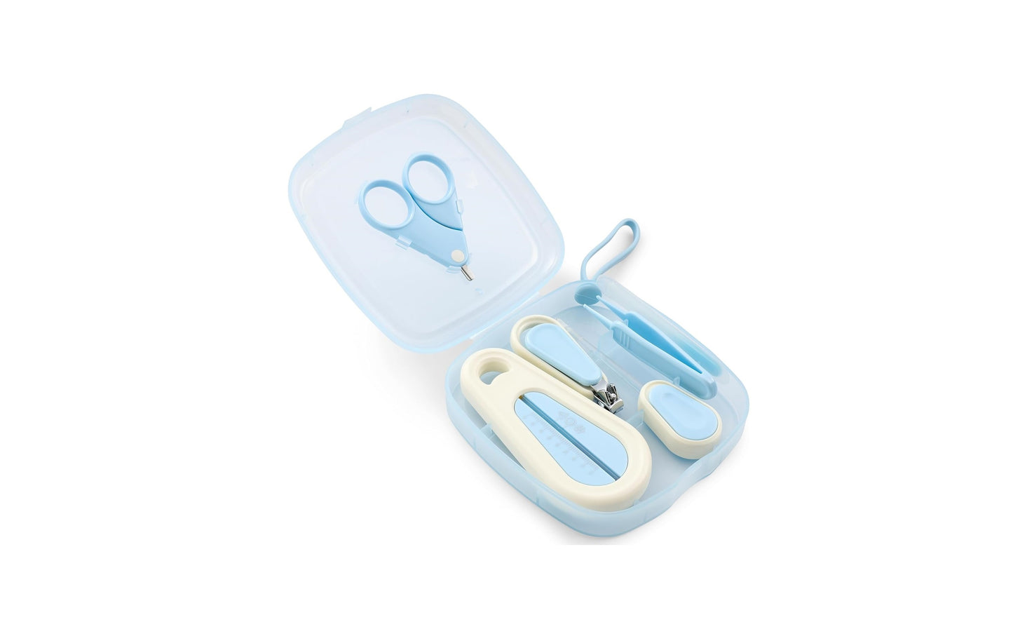 Beauté Secrets 6pcs Baby Nail Care Set | Baby Nail Cutter, Scissors, File, Nose Tweezers, Ear Pick & Bath Thermometer | New Born Grooming Kit