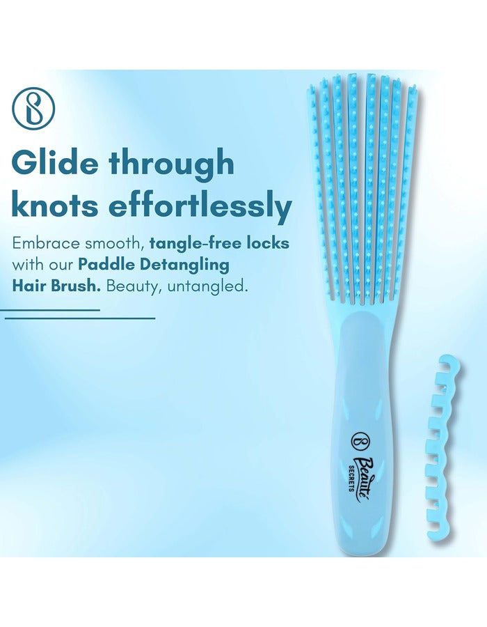 Beauté Secrets Paddle Detangling Hair Brush for Adults and Kids - Suitable for Wet & Dry