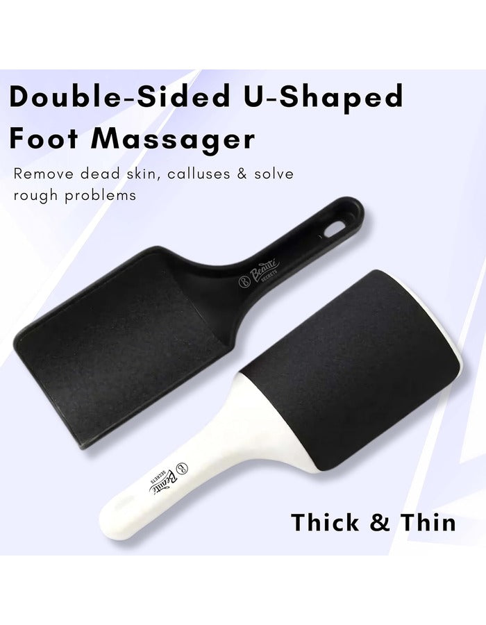 Beauté Secrets 2 Pieces Foot Scrubber, Foot Callus Scrubber, Double-Sided