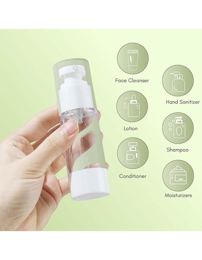 Beauté Secrets 11pcs Travel Bottles for Toiletries 90 ML Travel Size Containers with Label