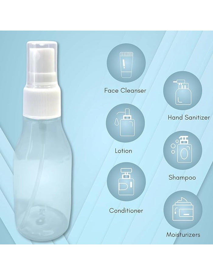 Beauté Secrets 11pcs Travel Bottles for Toiletries 90ML Travel Size Bottles
