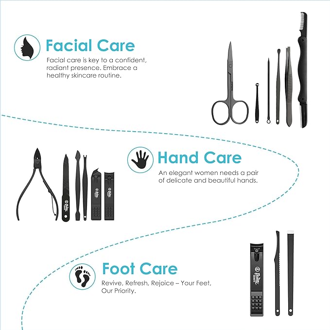 Beauté Secrets Professional Manicure Set 15 pcs with Luxurious Case