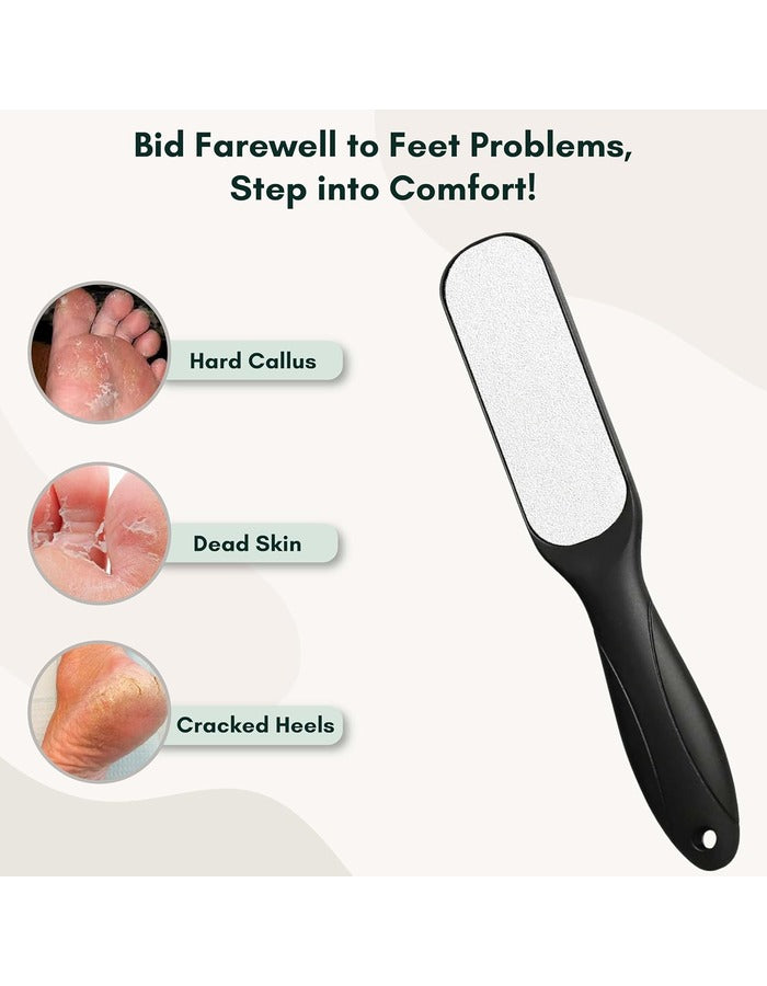 Beauté Secrets Double Sided Foot File Scrubber | Dead Skin & Callus Remover