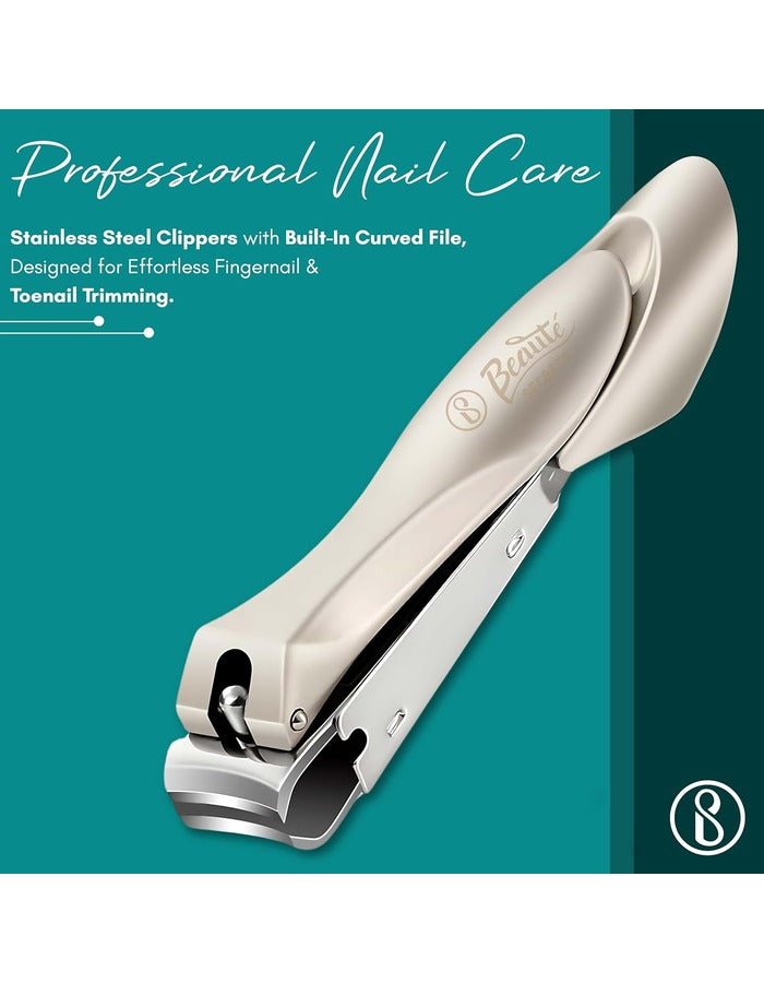 Beauté Secrets Nail Cutter Clippers With Curved Nail File