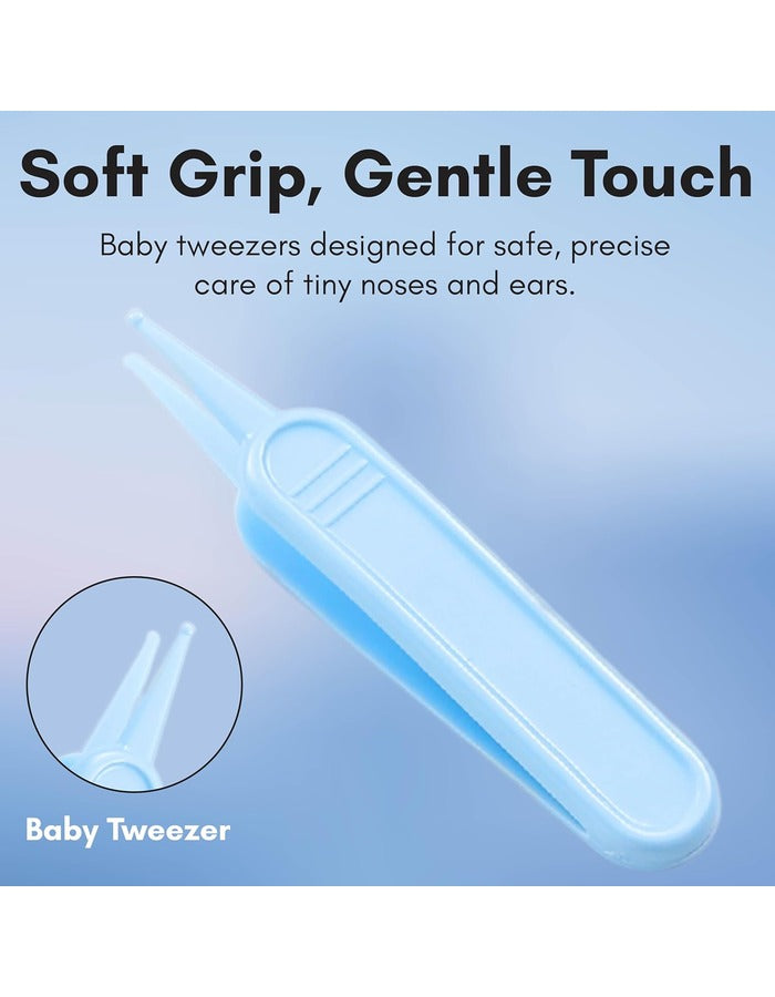 Beauté Secrets 6pcs Baby Nail Care Set | Baby Nail Cutter, Scissors, File, Nose Tweezers, Ear Pick & Bath Thermometer | New Born Grooming Kit