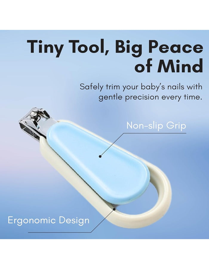 Beauté Secrets 6pcs Baby Nail Care Set | Baby Nail Cutter, Scissors, File, Nose Tweezers, Ear Pick & Bath Thermometer | New Born Grooming Kit