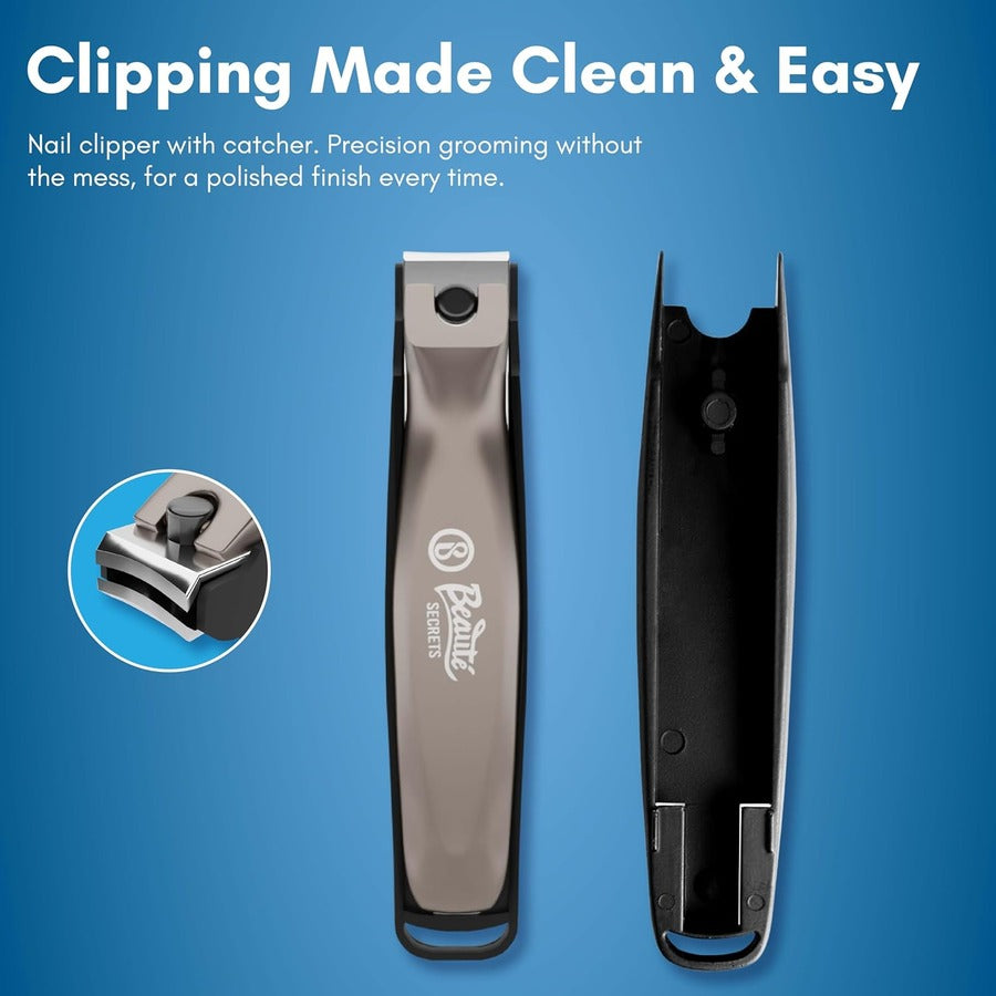 Beauté Secrets 2 Pieces Nail Cutter Set with Catcher