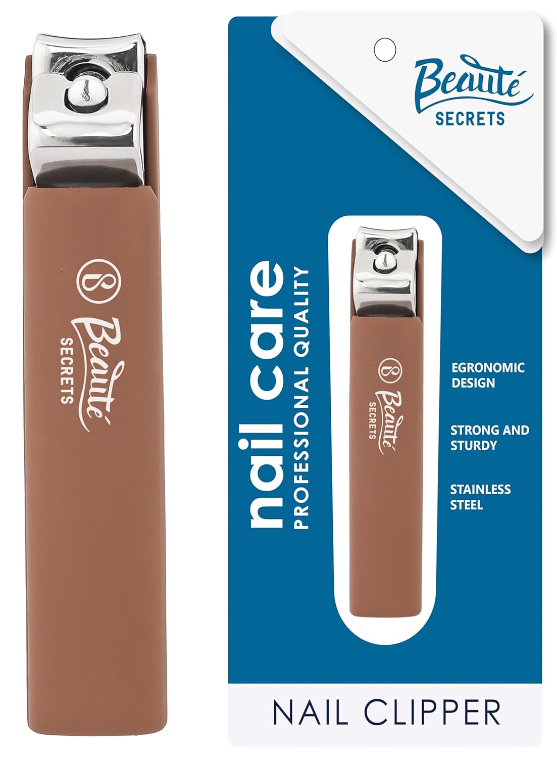 Beauté Secrets Nail Clippers for Thick Nails with Catcher
