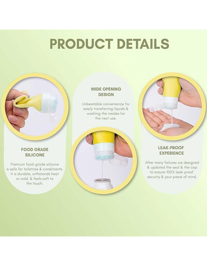 Beauté Secrets 11pcs Travel Bottles for Toiletries 90 ML Travel Size Containers with Label
