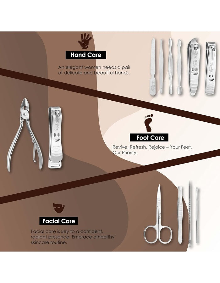 Beauté Secrets 12 in 1 Manicure Pedicure Grooming Kit Gift for Men and Women