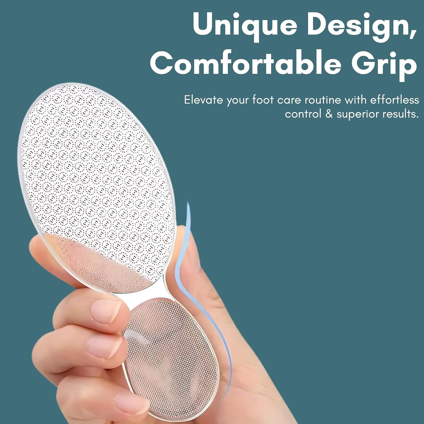 Beauté Secrets Glass Foot File, 8-Shaped Foot Scrubber for Dead Skin, Callus Remover, Heel Scrubber