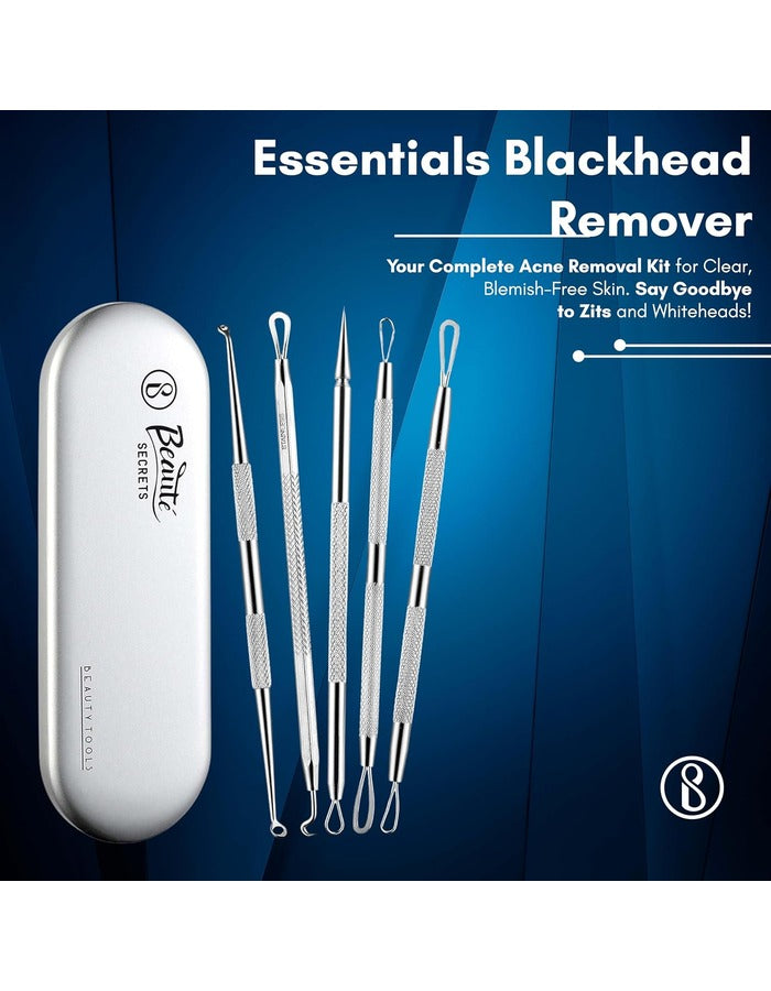 Beauté Secrets Blackhead Remover Pimple Extractor Tool, Acne Removal Kit