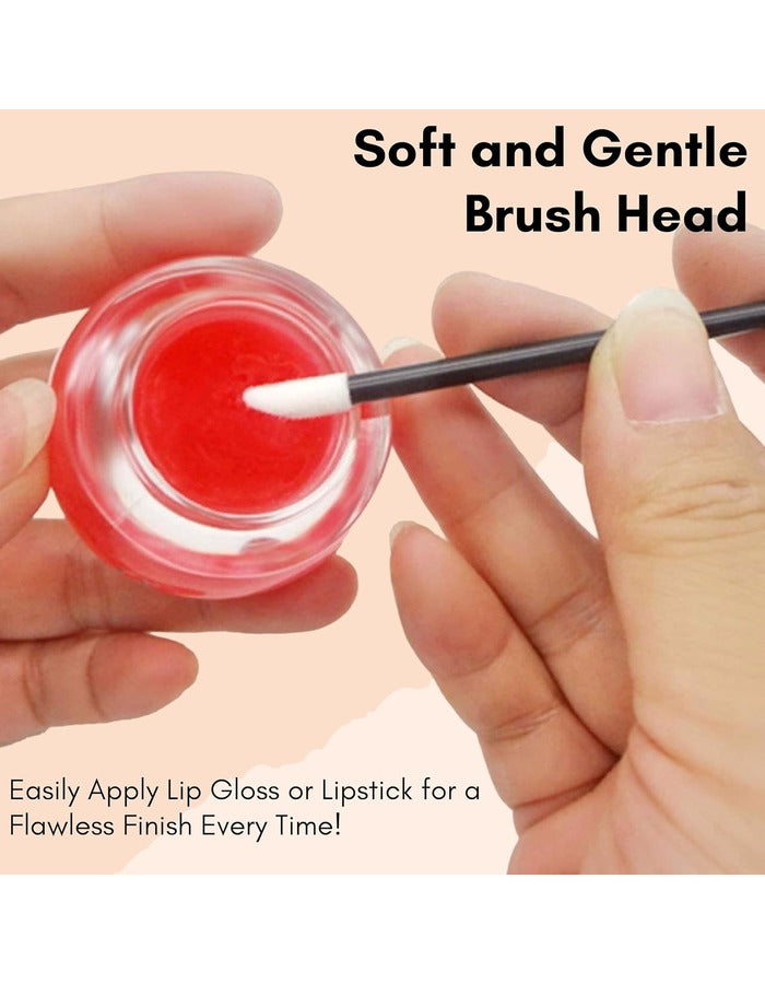 Beauté Secrets Disposable Lip Brush Pack of 50 | Lipstick & Lip Gloss Travel-Friendly Makeup Brushes