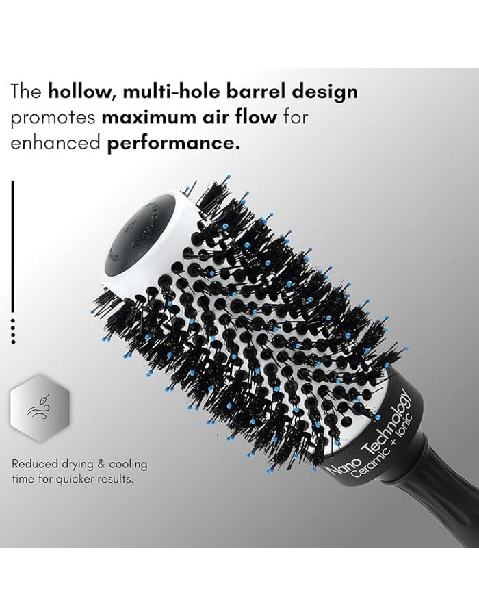 Beauté Secrets 43 mm Round Hair Dryer Brush with Boar and Nylon Bristles