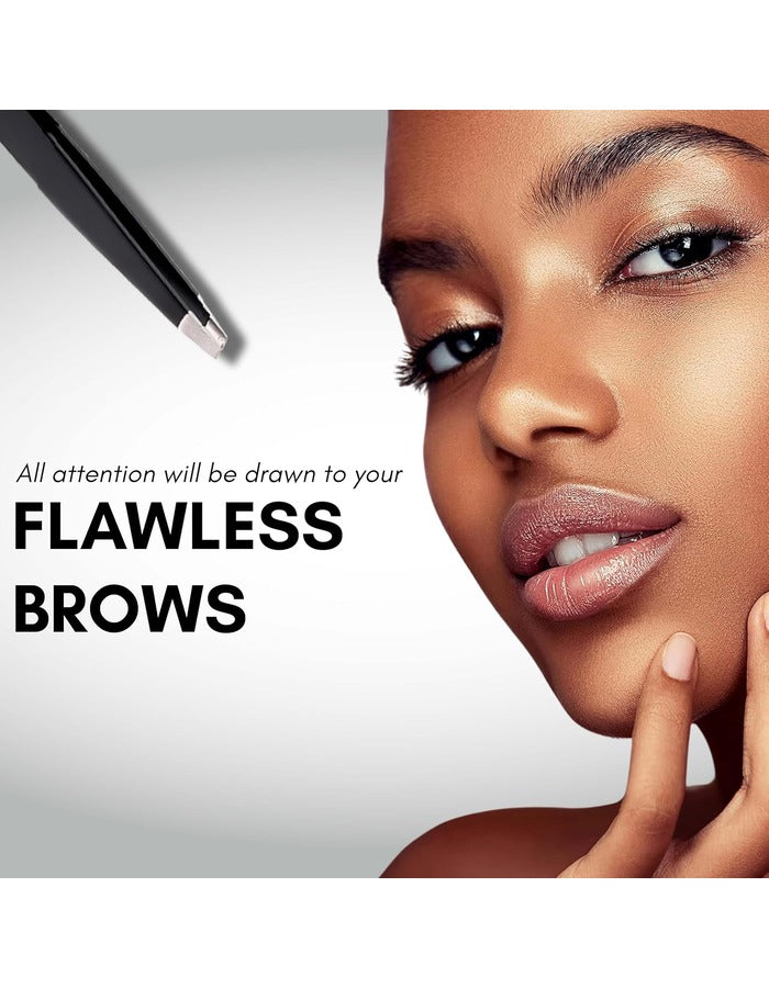 Beauté Secrets Tweezers Set Great Precision Plucker for Facial Hair, Splinter and Ingrown Hair Removal