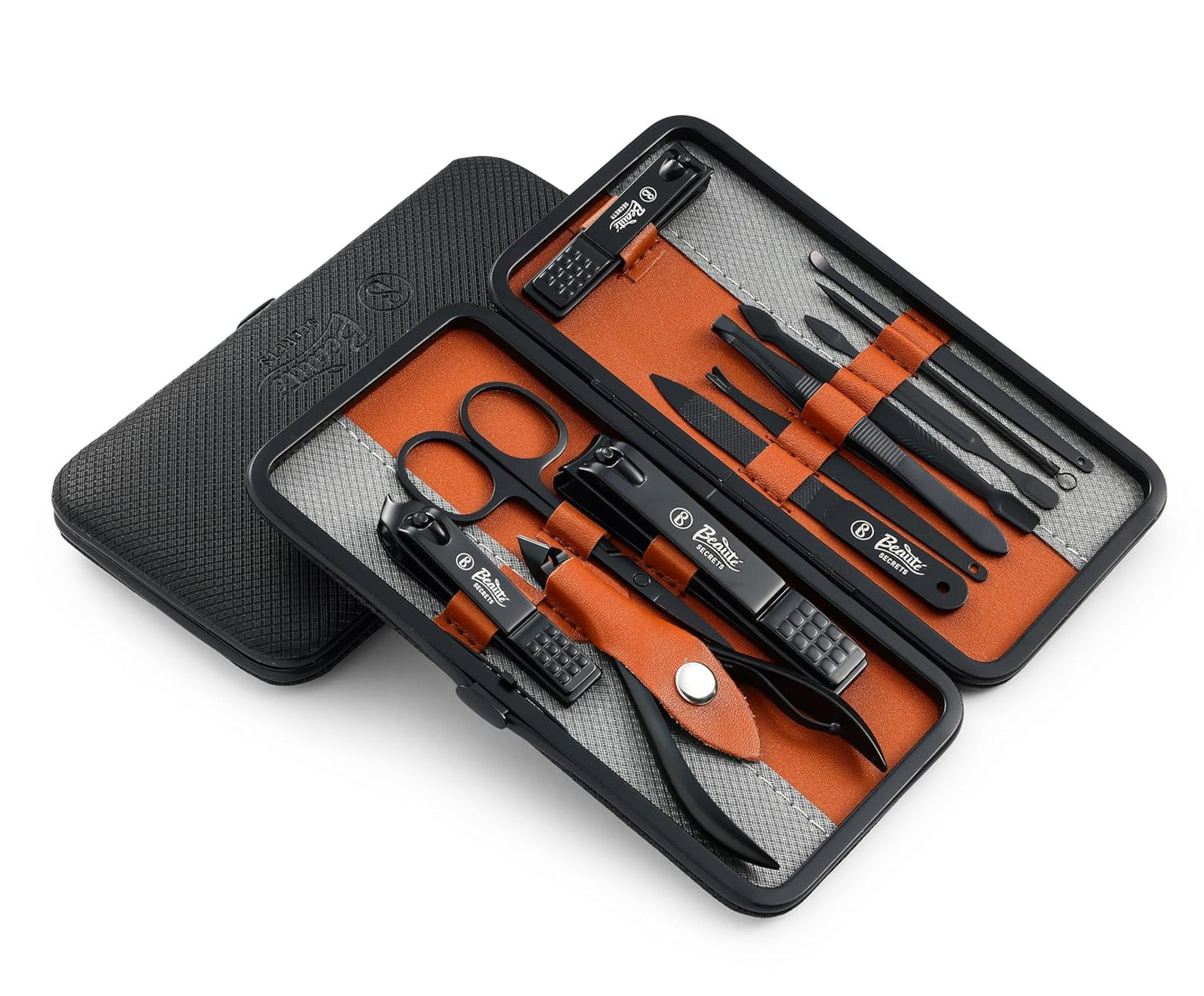 Beauté Secrets Nail Cutter Set 12 Pcs Nail Clipper Set with Nail Filer for Men & Women, Pedicure Kit for Thick Toenails & Fingernails, Manicure kit