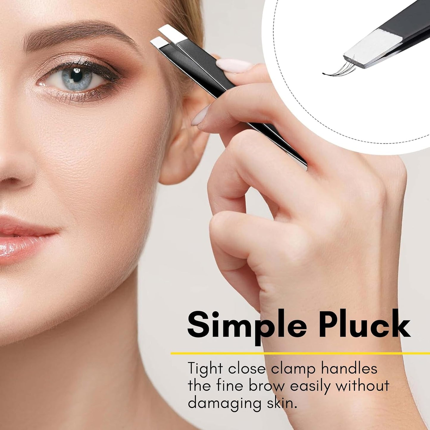Beauté Secrets 6PCS Professional Eyebrow Tweezers Set for Women and Men