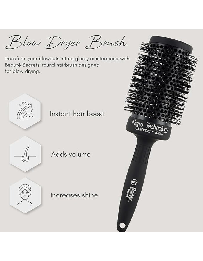 Beauté Secrets Precise Styling and Maximum Volume - Lightweight Round Hair Brush