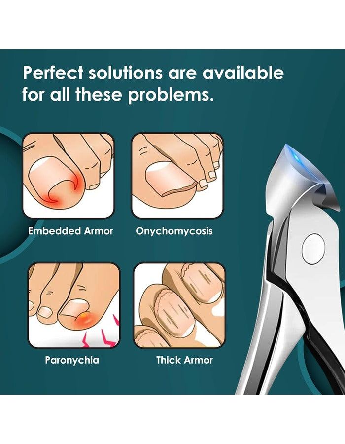 Beauté Secrets Nail Nipper Toenail Clippers for Thick & Ingrown Toe Nails