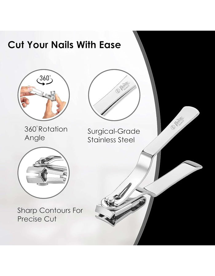 Beauté Secrets Nail Clipper/Nail Cutter with 360 Degree Rotating Head