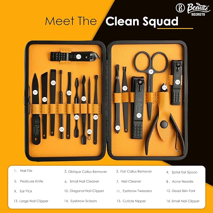 Beauté Secrets Manicure Set Nail Clippers Grooming Kit