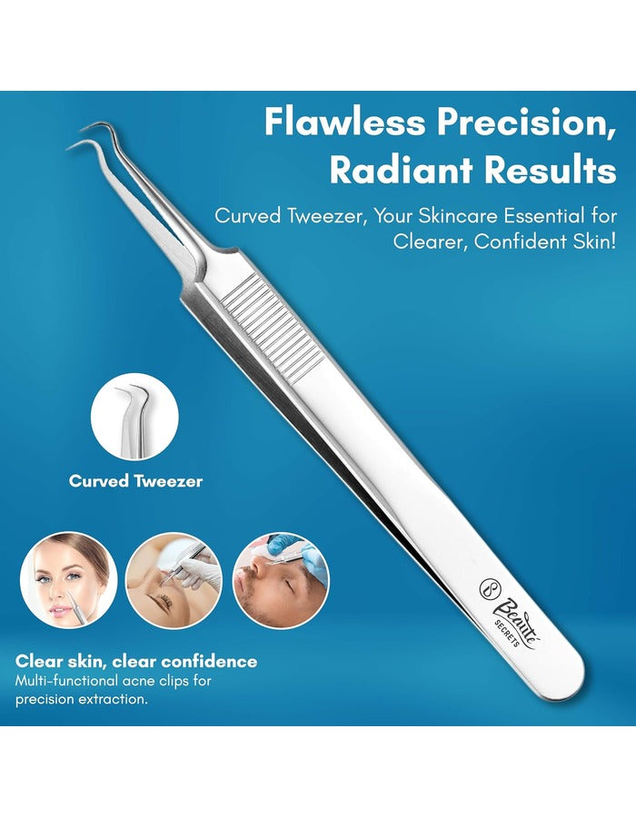 Beauté Secrets Blackhead Remover Tool Set of 8, Pimple Comedown Extractor, Whitehead Popping Treatment for Blemish, Zit Removing on Nose Face Skin