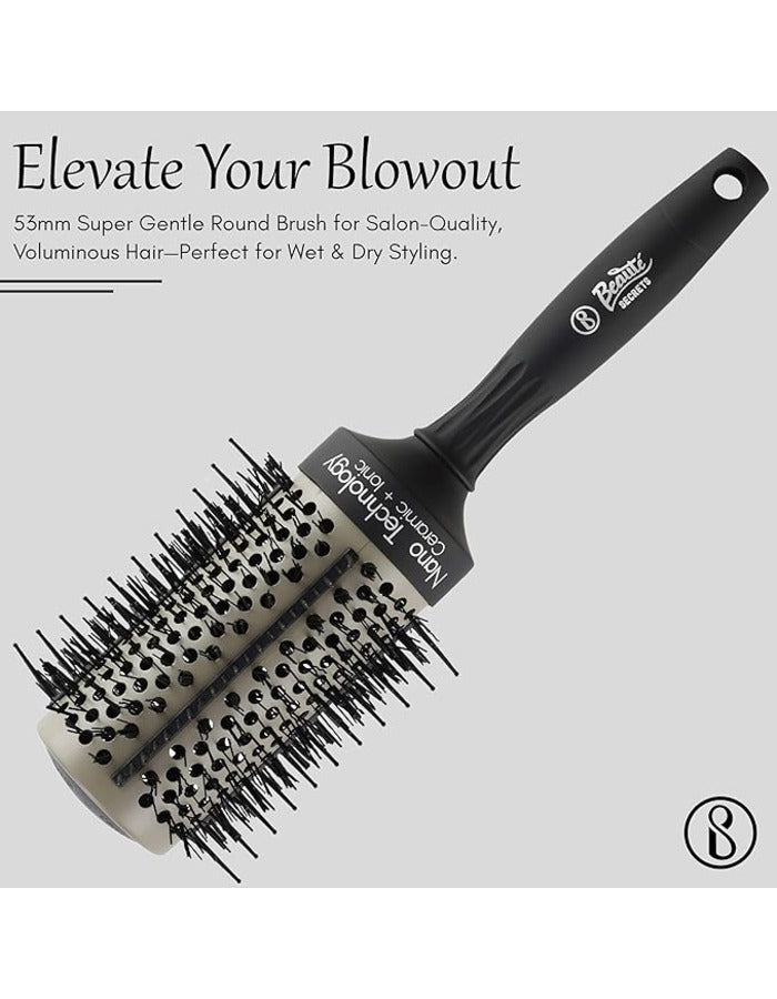 Beauté Secrets Super Gentle Round Brush for Blow Out - Salon Quality Hair Brushes