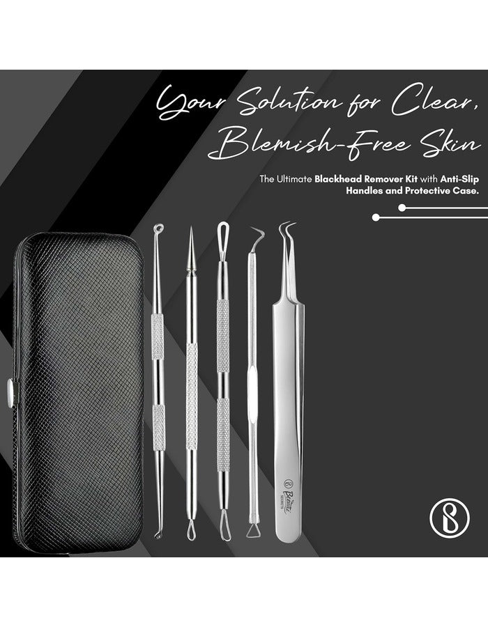 Beauté Secrets Stainless Steel Anti-Slid Handle Blackhead Remover Tools