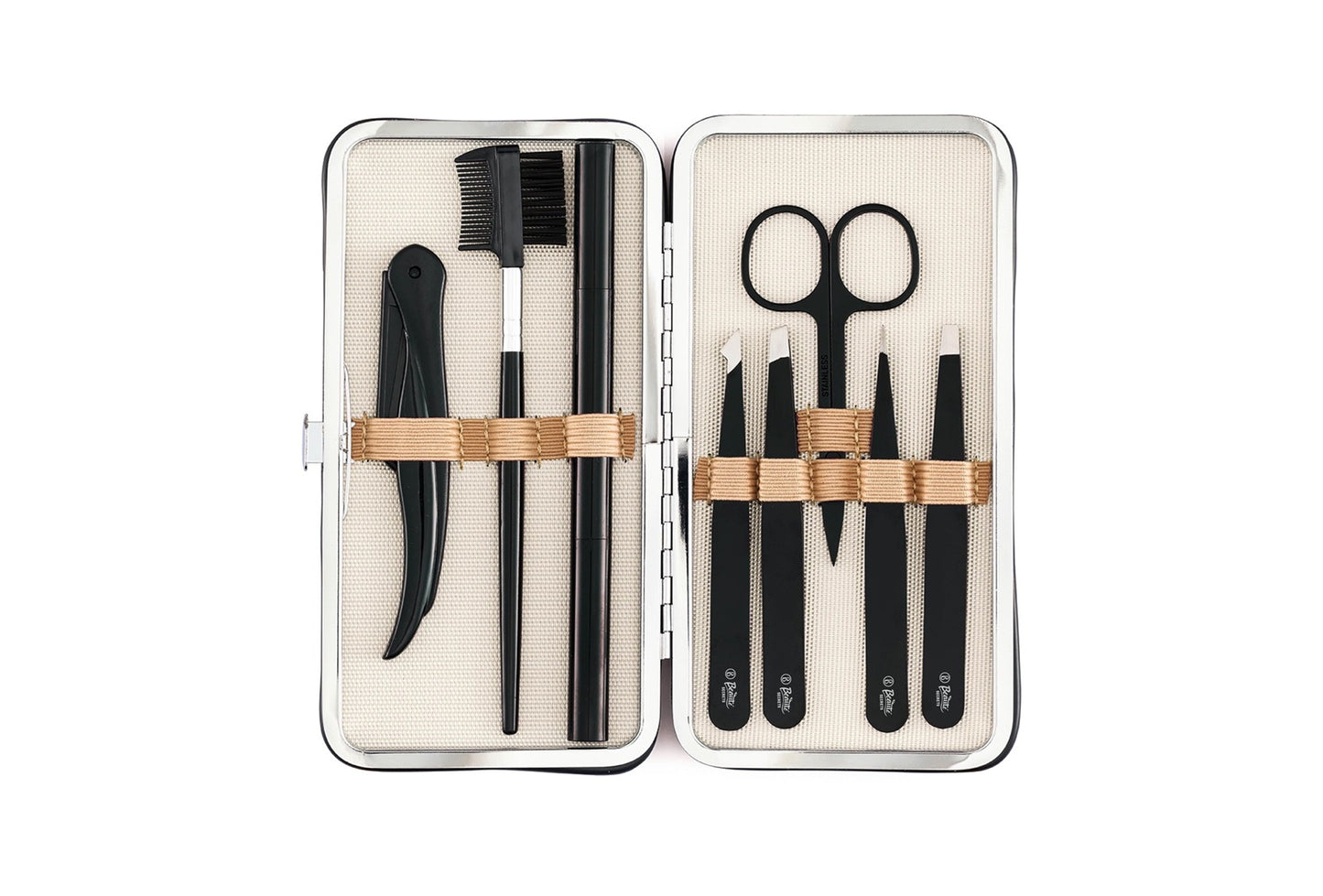 Beauté Secrets 8 Pcs Tweezers for Hair Remover, Eyebrow Plucker Kit, Brush and Comb, Eyebrow Pencil, Face Razor for woman