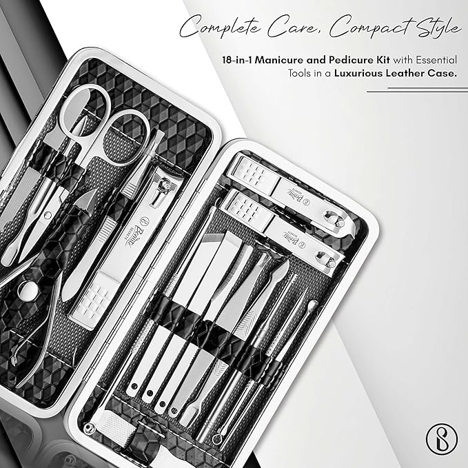 Beauté Secrets 18 in 1 Manicure Pedicure Kit with Nail Cutter