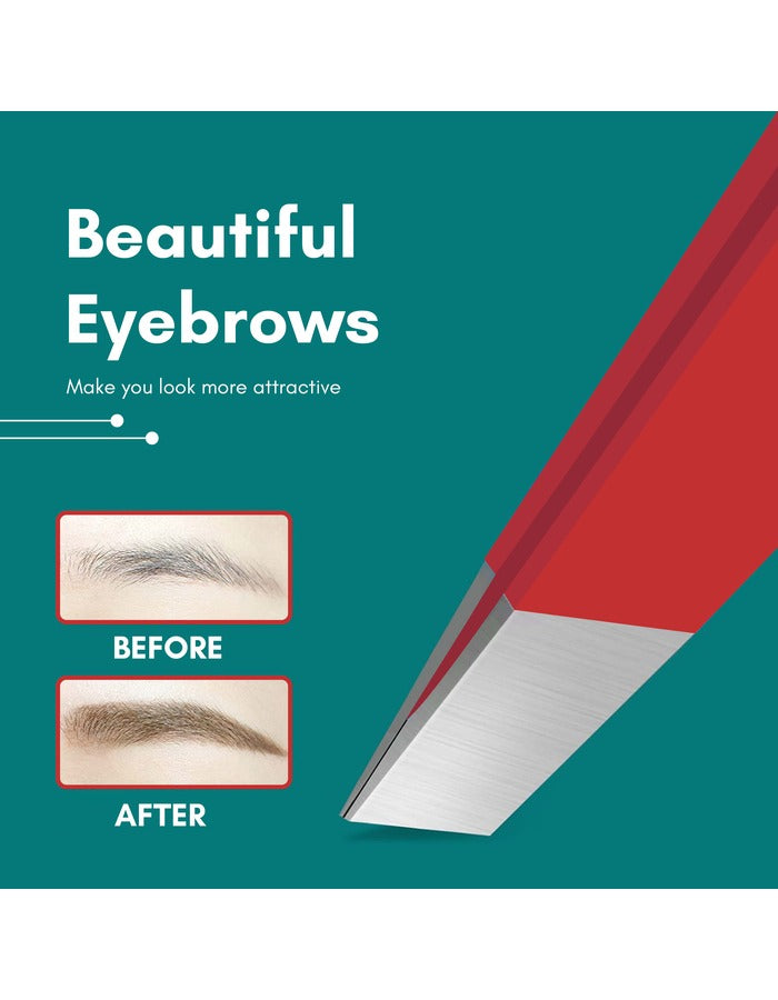 Beauté Secrets Tweezers Set - Professional Stainless Steel Tweezers