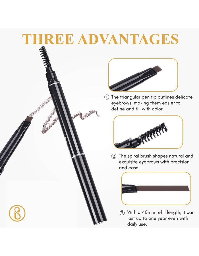 Beauté Secrets 8 Pcs Tweezers for Hair Remover, Eyebrow Plucker Kit, Brush and Comb, Eyebrow Pencil, Face Razor for woman