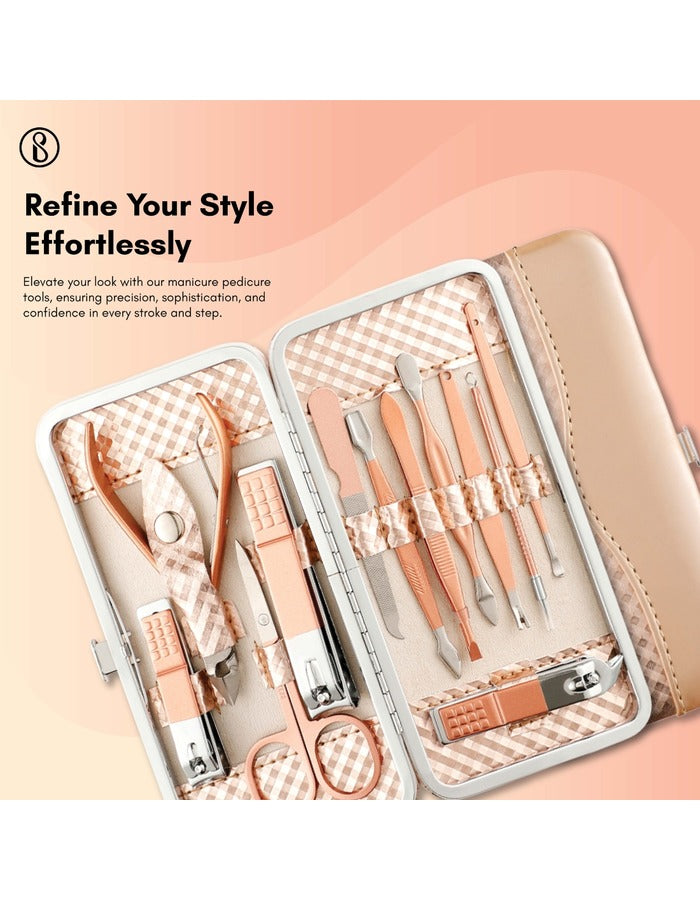 Beauté Secrets Manicure Set With Luxurious Travel Case