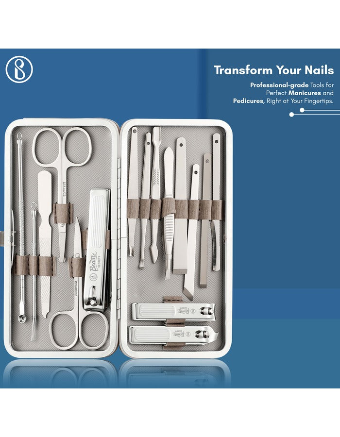 Beauté Secrets Manicure Set Nail Clippers Kit Manicure Pedicure Gift Set