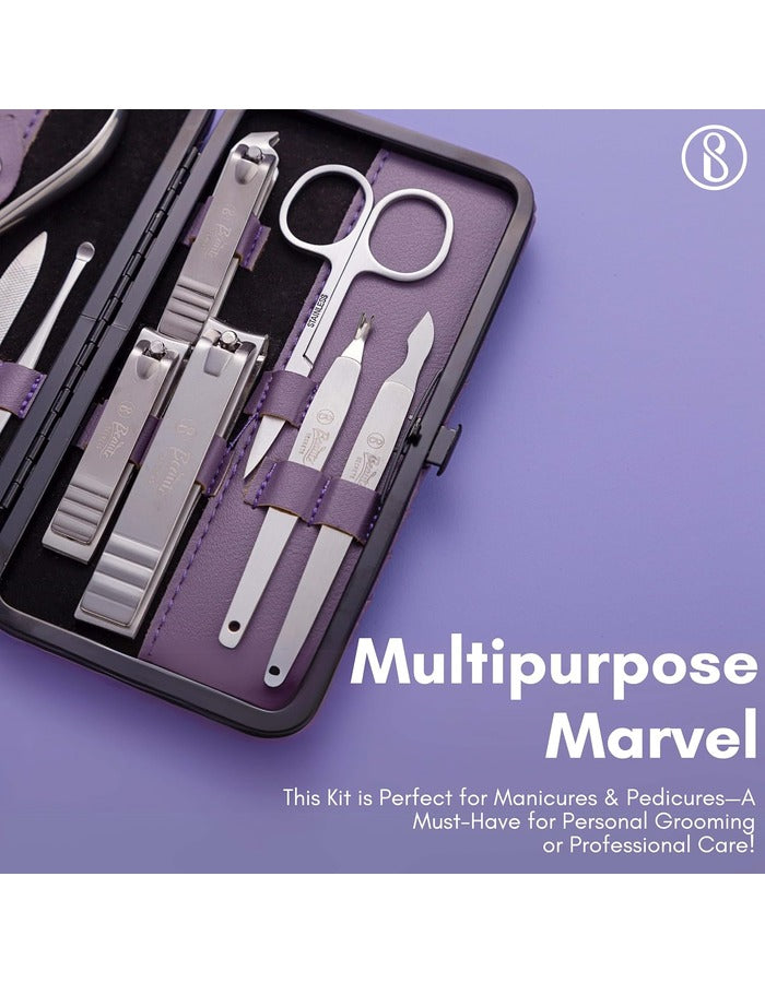 Beauté Secrets 10-Piece Nail Cutter Set – Premium Manicure Pedicure Kit for Women & Men