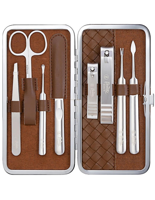 Beauté Secrets Nail Clipper Set 8-Piece Premium Manicure Pedicure Kit – Luxury Grooming Kit with Nail Cutters