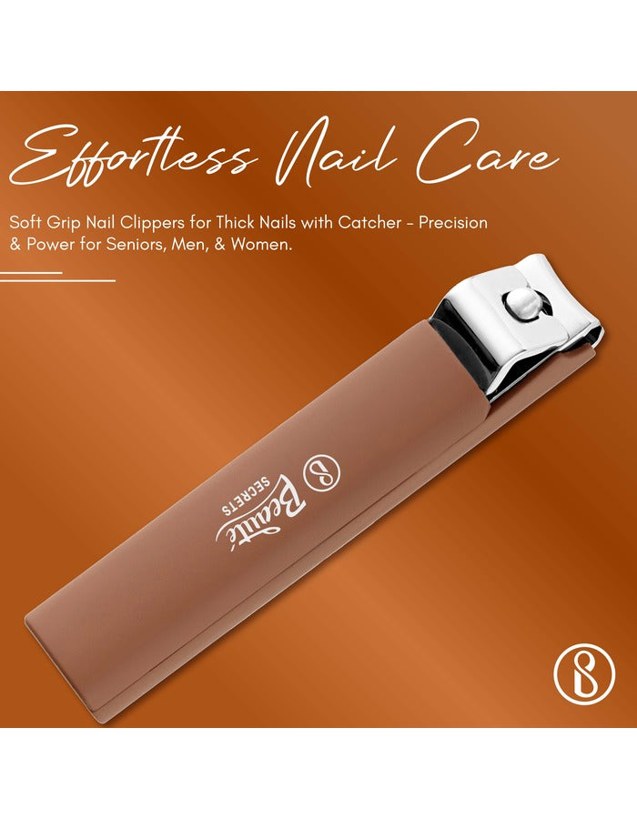Beauté Secrets Nail Clippers for Thick Nails with Catcher