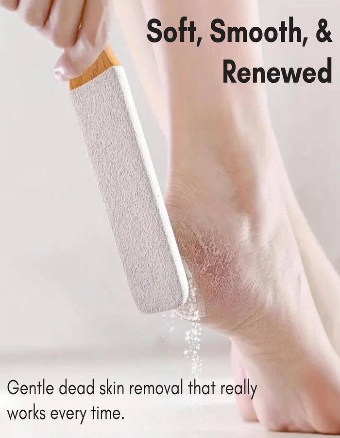 Beauté Secrets Double-Sided Pumice Stone with Handle | Foot Scrubber & Callus Remover for Dead Skin