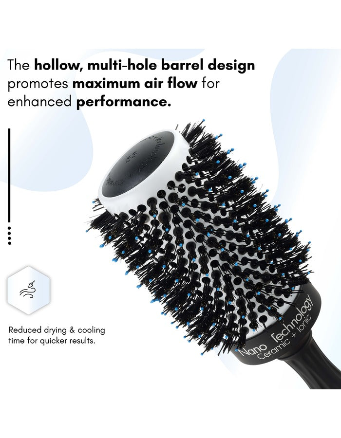 Beauté Secrets Boar Bristles Round Hair Brush, Roller Hair brush for Blow Drying