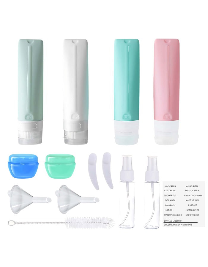 Beauté Secrets 13 Pcs Travel Bottles For Toiletries Containers Kit