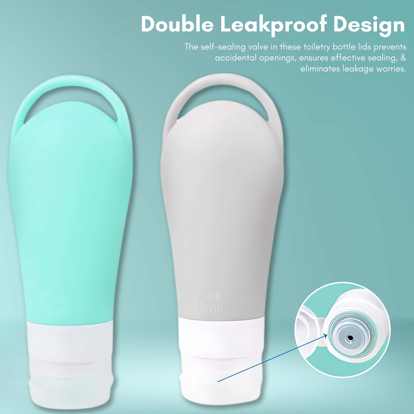 Beauté Secrets 13pcs Travel Bottles for Toiletries 90ML Portable Leak Proof Silicone Containers