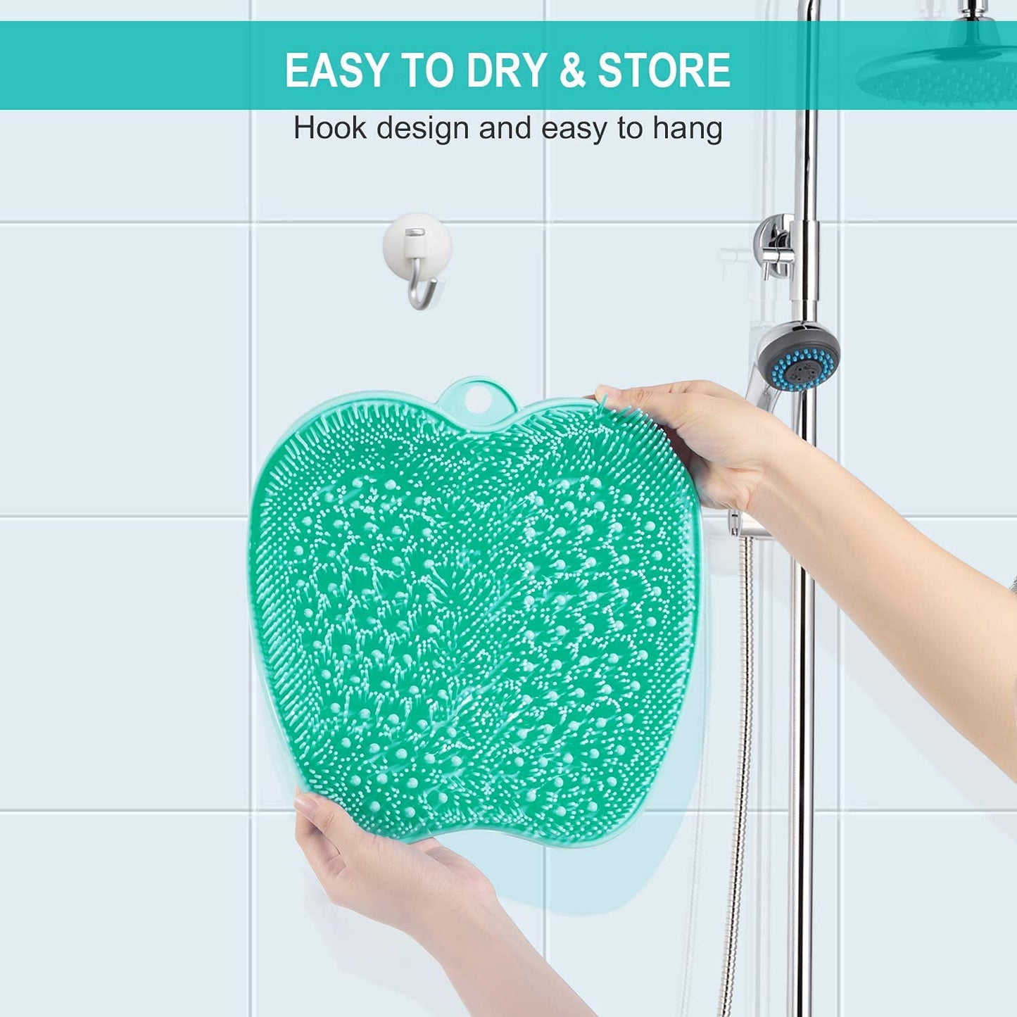 Beauté Secrets foot scrubber mat Cleans Massages Your Feet Without Bending