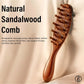 Beauté Secrets Wooden Scalp Massager Hair Growth Brush | Sandalwood Head Massager & Stress Relief Comb Brown