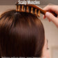 Beauté Secrets Wooden Scalp Massager Hair Growth Brush | Sandalwood Head Massager & Stress Relief Comb Brown
