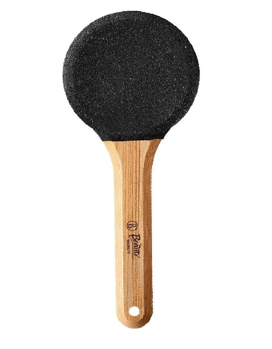 Beauté Secrets Double-Sided Pumice Stone Foot Scrubber with Wooden Handle | Callus Remover for Feet | Dead Skin & Cracked Heel Remover