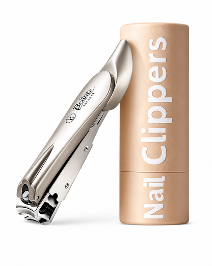 Beauté Secrets Nail Clippers with Nail File, Anti Splash Nail Clipper Set for Thick Nails,Medical Grade Stainless Steel Professional Nail Cutter,Sharp and Durable fingernail Clipper for Men and Women(Gold)